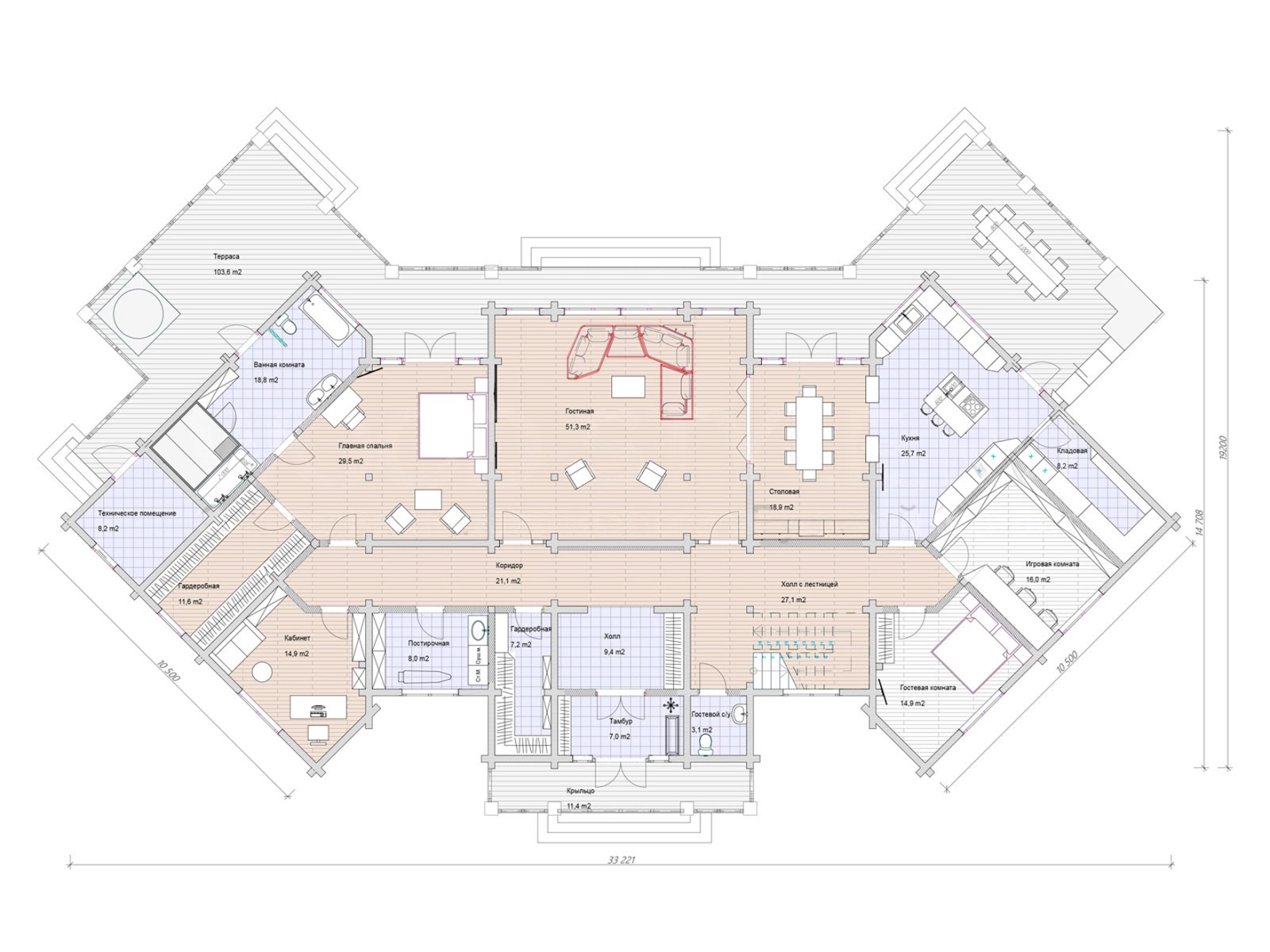 План 1 этажа